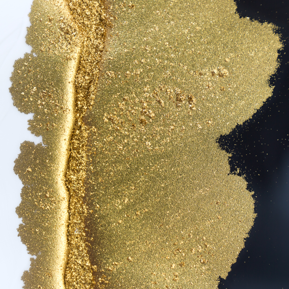 Modern Prints - Black & White Gold Spill