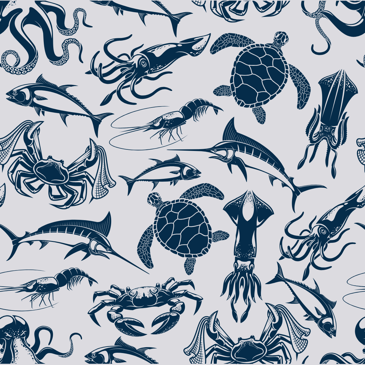 Animal Print - Sea Animals 1