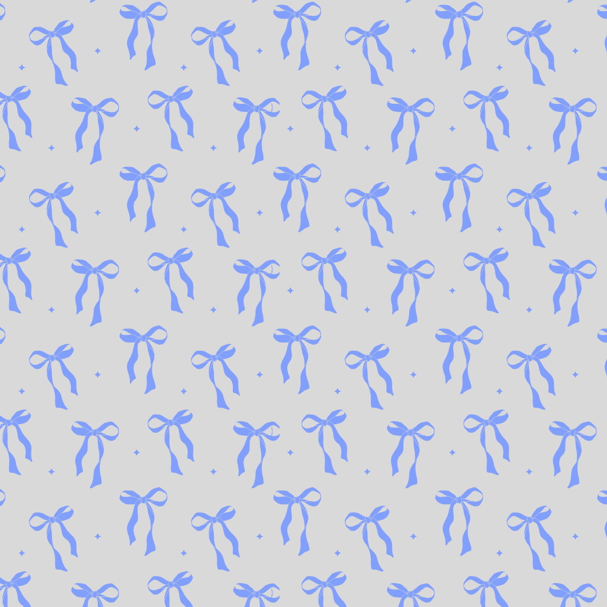 Cheerful Prints - Blue Bows
