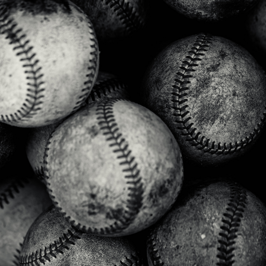 Sports ScriptStyx - Black & White Baseball