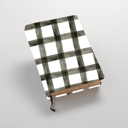 Plaid Print - Black & White Water Plaid