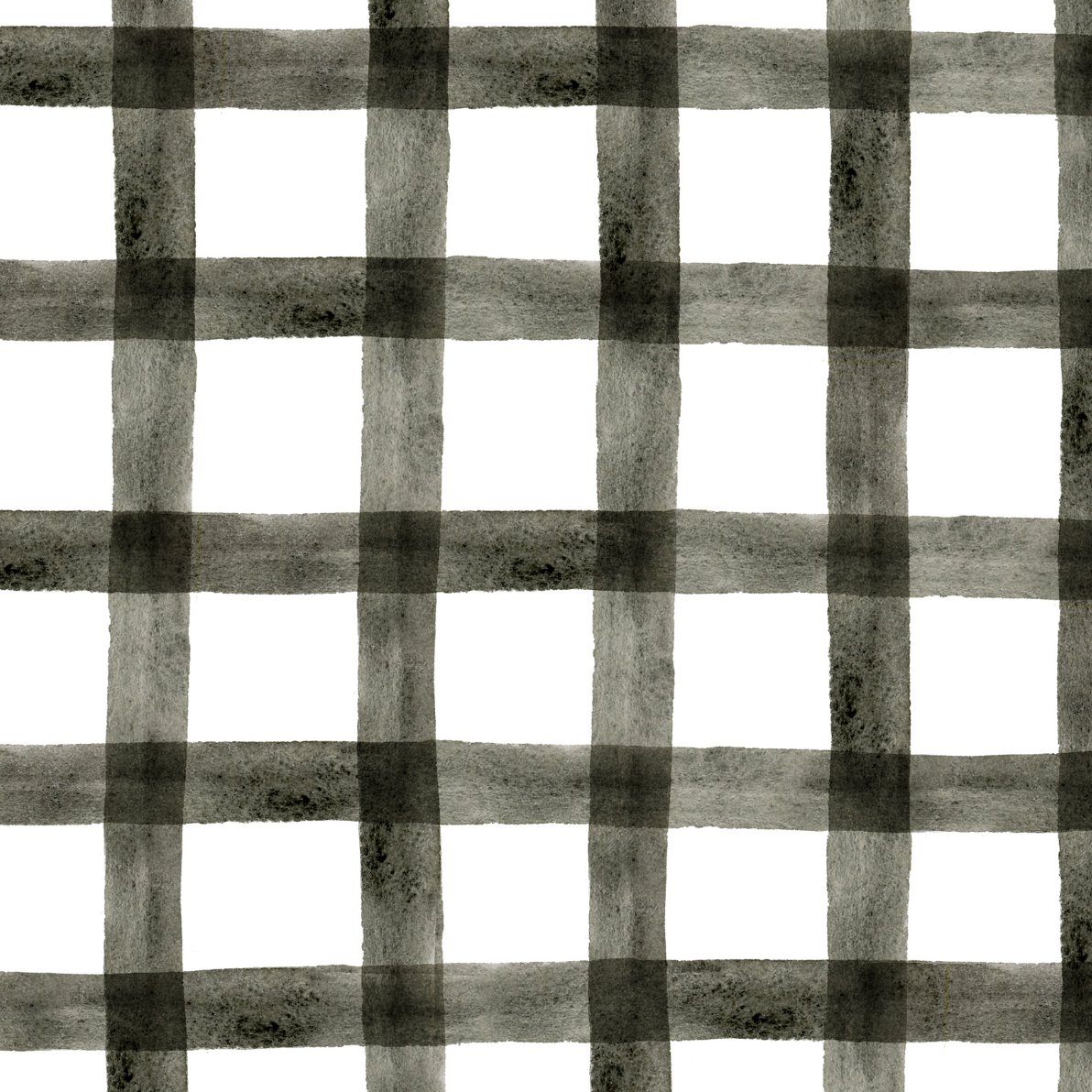 Plaid Print - Black & White Water Plaid