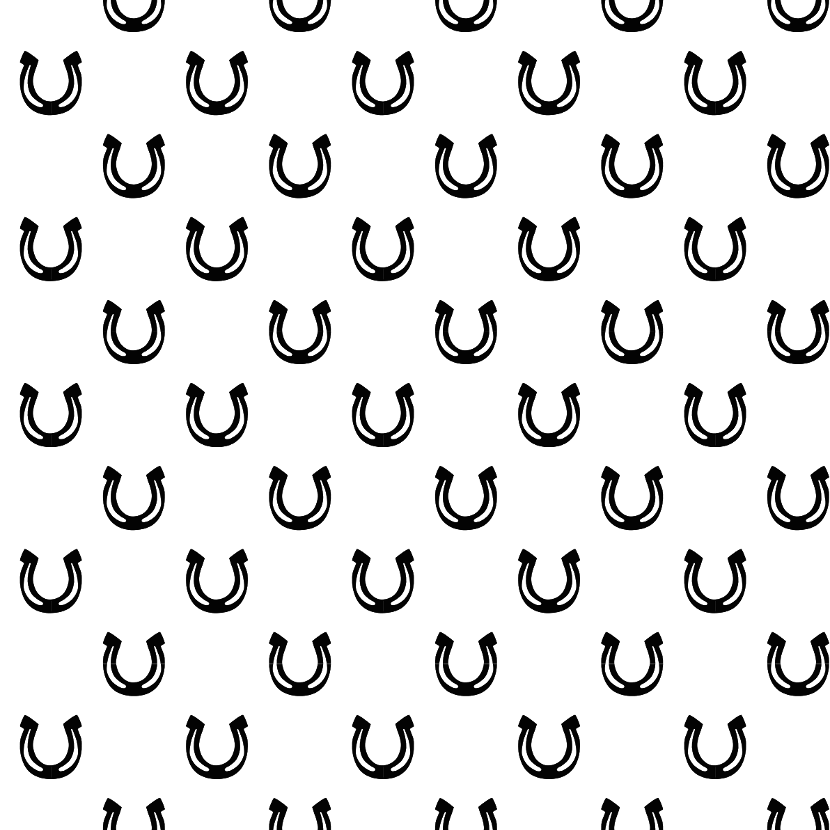 Western Print - Black Horseshoe