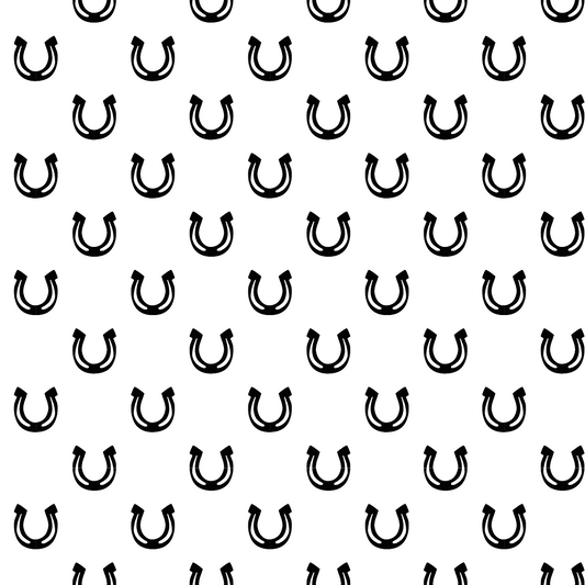 Western Print - Black Horseshoe