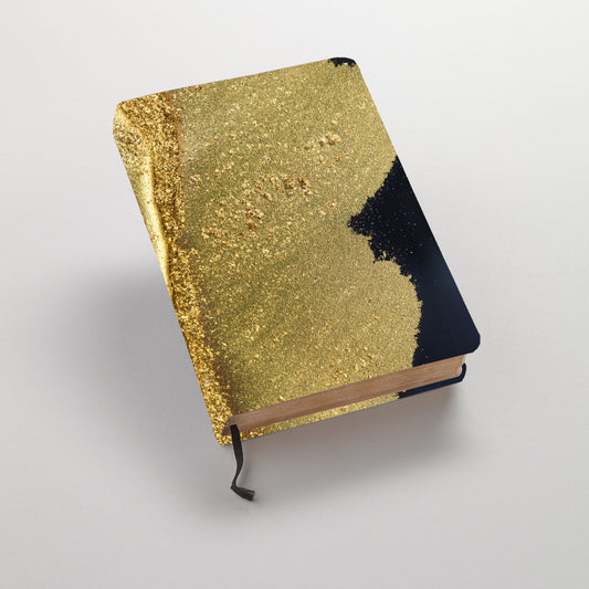 Modern Prints - Black & White Gold Spill