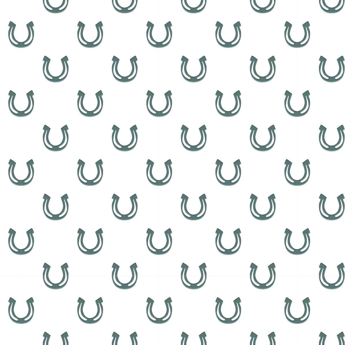 Western Print - Blue Horseshoe