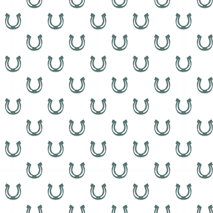 Western Print - Blue Horseshoe