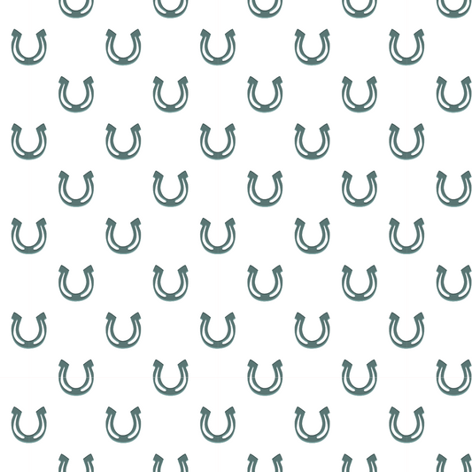 Western Print - Blue Horseshoe