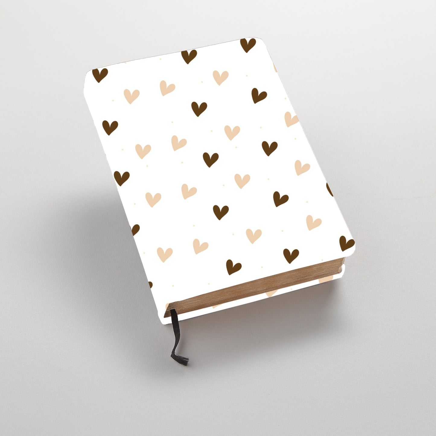 Cheerful Prints - Brown Hearts
