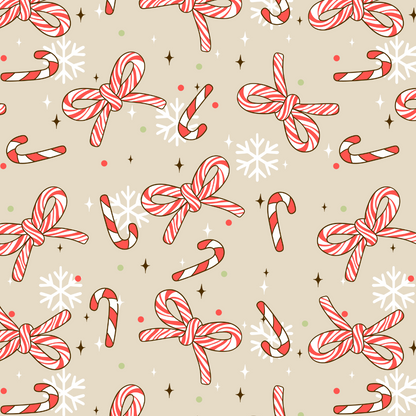 Christmas Prints - Candy Cane Bows