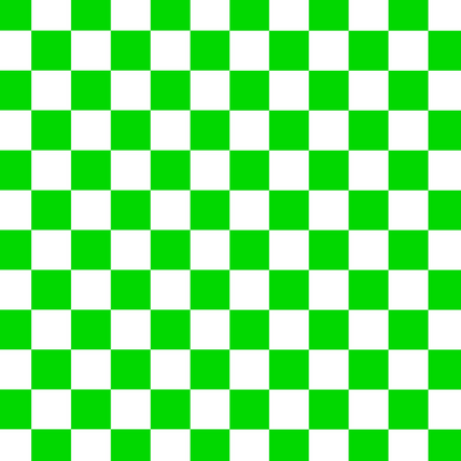 Checkered Print - Neon Green Check