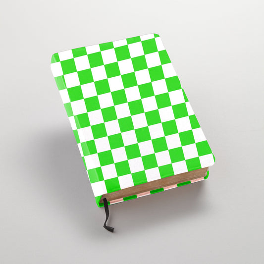 Checkered Print - Neon Green Check