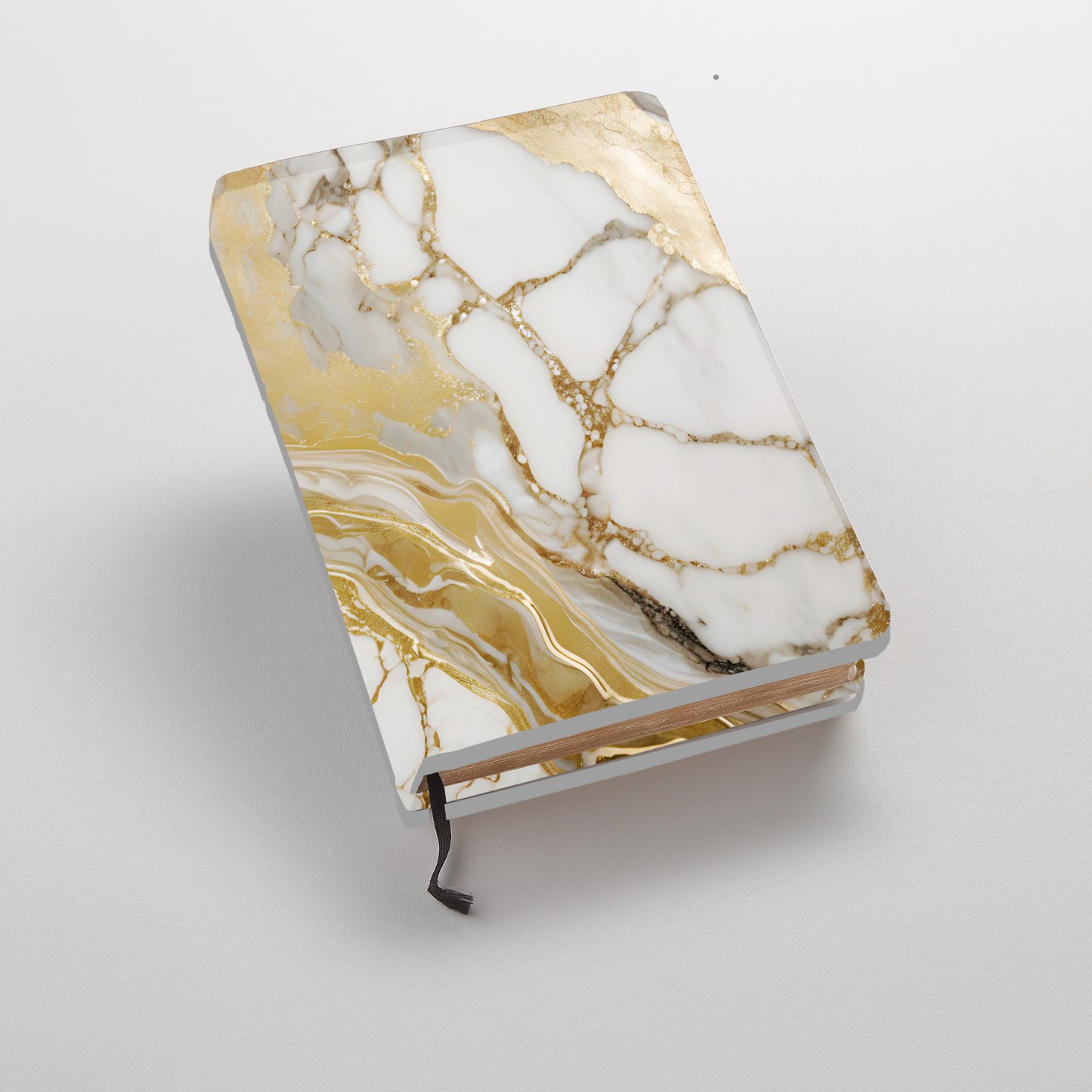 Modern Prints - White and Gold Marble