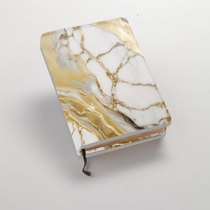 Modern Prints - White and Gold Marble
