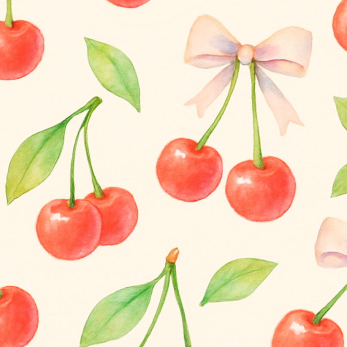Cheerful Prints - Cherry Bows